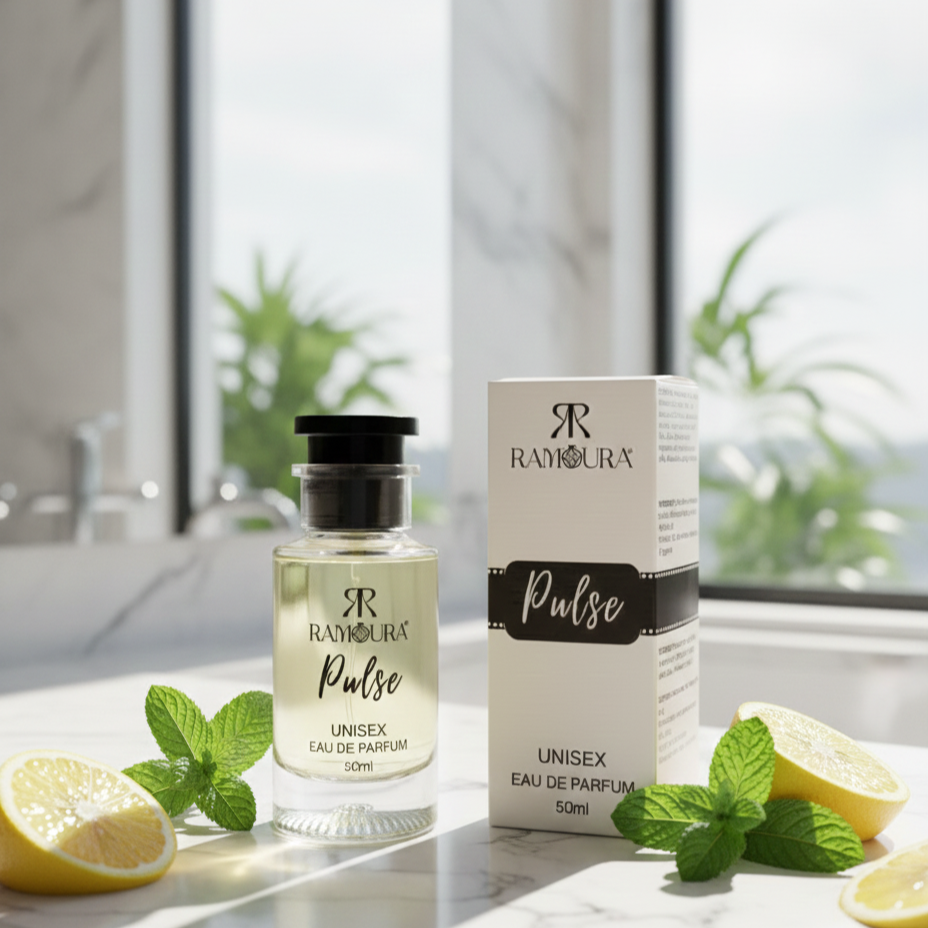 Ramoura Pulse – Unisex Eau de Parfum | Fresh Aquatic • Cool Mint • Warm Woods | 50 ml