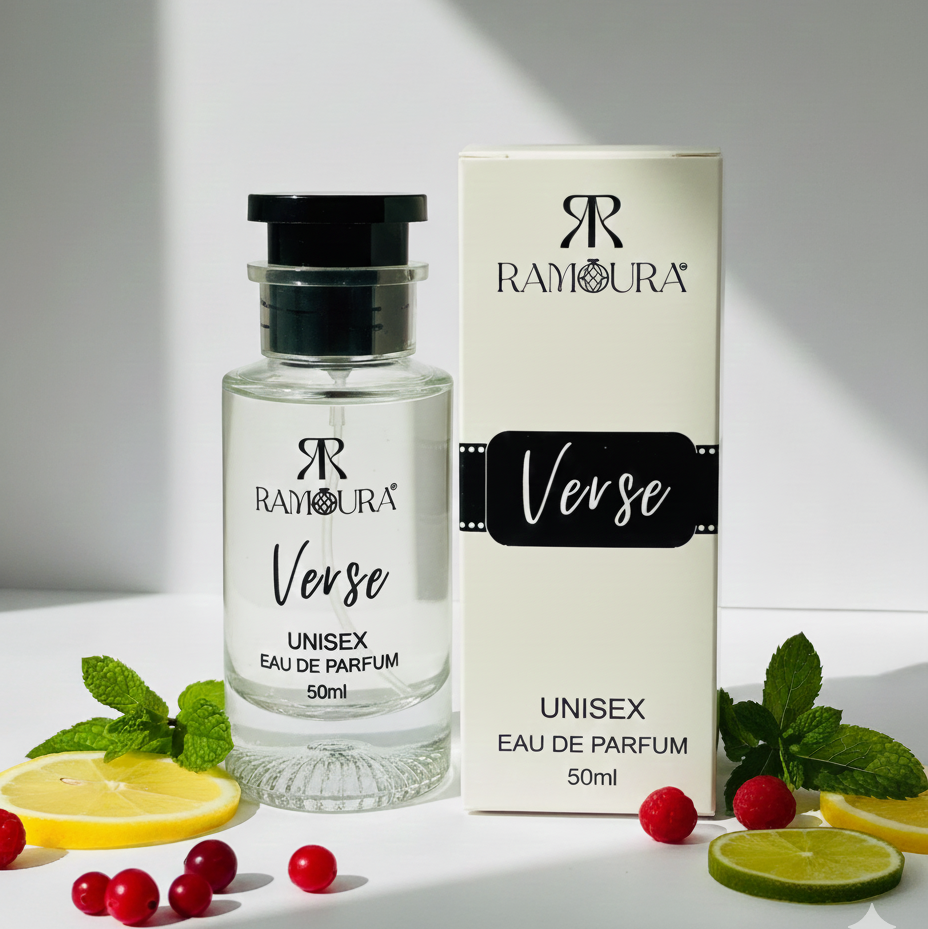 Ramoura Verse – Unisex Eau de Parfum | Fresh Fruity • White Florals • Soft Woods | 50 ml